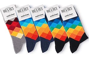 MAT AND VIC'S Mat & Vic’s Calcetines Clásicos de Vestir para Hombre y Mujer, Algodón, Certificado Oeko-Tex 100, cómodos, negro o multicolora (5 o 10 pares)
