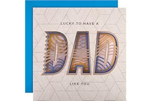 Hallmark Fathers Day Card for Dad - Contemporary Laser Cut Design