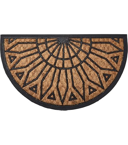 Zerbino semicircolare a righe 75 x 45 cm acquista QUI