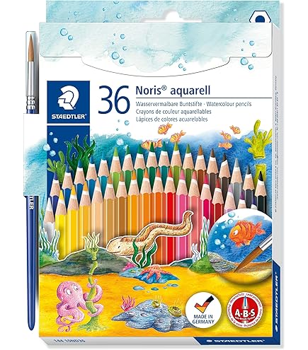 STAEDTLER NORIX - Matite colorate, 24 colori assortiti, confezione da 24, 186 C24
