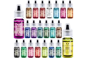 VIBRANDYE Lebensmittelfarbe - 22 Lebendige Lebensmittel Farben zum Backen, Kuchen Dekorieren, Zuckerguss, Kekse, Fondant und Macaron - Flüssige Food Coloring für die DIY Seifenherstellung und Basteln - 6ml je