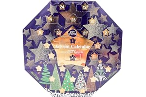 Pan Aroma Tealight Advent Calendar Wreath | Scented Candles Gift Set | 6 Festive Scents with 3 Hours+ Burn Time Each | Christmas Gifts for Women (24 Xmas Scented Tea Lights)