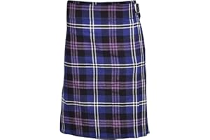 SHYNE KILTS U.K Heritage of Scotland Men's 5 Yard Scottish Kilts Tartan Kilt 13oz Highland Casual Kilt (38")