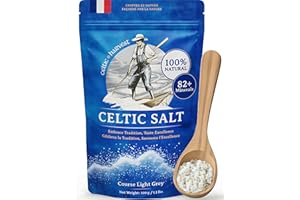 Celtic Harvest Celtic Sea Salt - 500g | 100% Unrefined Celtic Sea Salt | Abundant in 82+ Essential Minerals & Nutrients | Hand-Harvested Light Grey Salt Crystals from France