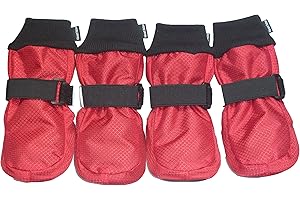 Vibrant Fellow, scarpette per cani per proteggere le zampe, impermeabili, morbide e anti-scivolo, confezione da 4