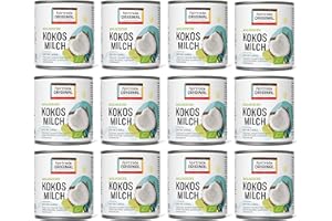 ‎FAIRTRADE ORIGINAL 12 x Bio Kokosmilch 270 ml Dose | von Fairtrade Original | aus Sri Lanka | natürliche Kokos Milch Bio ist ideal für asiatische Gerichte | für einen reichen, sahnigen Geschmack | 100% Bio