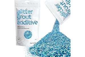 Hemway Glitter Grout Tile Additive 100g Tiles Bathroom Wet Room Kitchen (Ocean Blue Holographic)