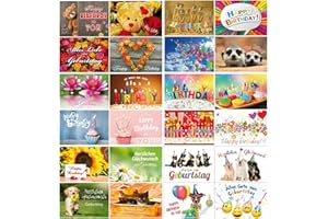 ‎EDITION COLIBRI Geburtstagskarten Set (Set 3): 24-er Postkarten Set mit Herz & Humor - alles verschiedene Motive von EDITION COLIBRI (10834-860)