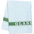 HOMESHOPA Cotton Glass Cloth, 1 Pack Green Professional Catering Heavy Duty Kitchen Tea Towel, Colour Coded Cleaning Cloths, Lint Free, Washable, Absorbent and Quick Dry