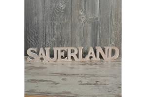 GOLDBACH Sauerland Schriftzug aus Holz 60cm braun Buchstaben Wanddeko Geschenk Holzschild 2018