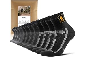 YESWEL skarpety sportowe męskie 6 par, krótkie skarpety do biegania z wyściółką, oddychające skarpety do biegania, sportowe