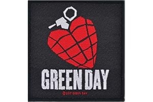 CEEBOO Green Day Heart Grenade Woven Patch