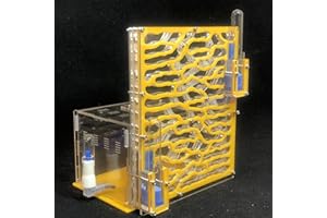 ANT GRAPE DIY Große Ameisenfarm aus Acryl mit Fütterungsbereich Großes Ameisenhaus Ameisennest Villa Insekt Haustier Ameisenhaufen Workshop 6 Schichten 19,5 * 15 * 22 cm (Yellow)