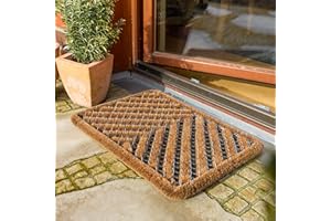 ‎ASTRA Astra Fußmatte außen Kokosmatte Kokosfaser Türmatte - Schmutzfangmatte Bürstenmatte Fußabtreter wetterfest - strapazierfähiger Fußabstreifer Natur 40x60 cm