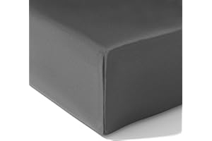 wyewye King Size Fitted Sheets, Deep Grey, 150x200 cm with 40 cm Super Deep Pocket, Microfiber Fabric Bed Fitted Sheets, Breathable, Wrinkle-resistant, Non-shrinking, Non-fading