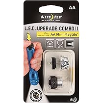 Nite Ize Lot de 2 ampoules LED Combo II compatibles avec Mini Maglite AA, LUC2-07-2PACK