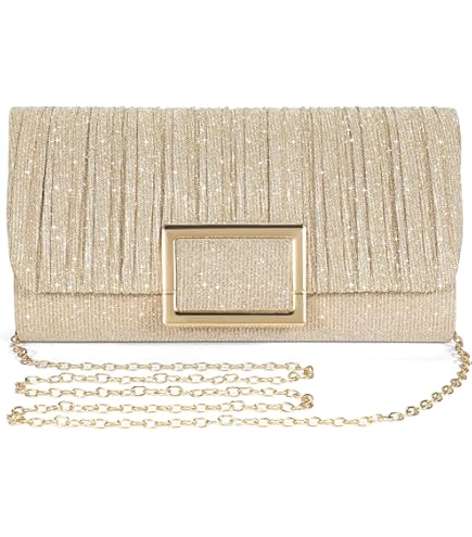 Clutch De Noche Para Mujer Con Lentejuelas - 2 PCS, Cadena Desmontable, Ideal Para Bodas Y Fiestas