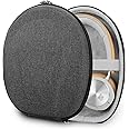 Geekria Shield Headphones Case for On-Ear Headphones, Replacement Hard Shell Travel Carrying Bag with Cable Storage, Compatible with JBL T600BT, Skullcandy Hesh3, B&O Beoplay H95 (Grey)