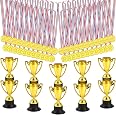 50 pezzi - Medaglie premio in plastica dorata, medaglie per premiazioni