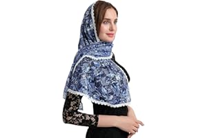 Leimandy Spitzenschleier, langer katholischer Schleier mit Blumenmuster, Mantilla-Schleier für Kirche, V33