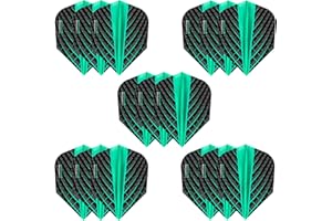 Harrows Alette Quantum | 5 x set di alette per freccette (15 alette totali) I 100 Micron Dart Flights I Premium Extra Strong Made in UK I Accessori per freccette professionali