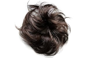 CAISHA Postiche Choucho Avoir Les Cheveux Relevés Volumineux Léger Ondulé Chignon Marron G2C