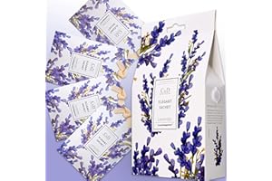 LESARLAMGARTEN Lavender Scented Sachets, Air Fresheners, Lavender bags for Wardrobes moths Drawers Closets Office Bedroom Bathrooms Living Room Cars Sports Bag, 4 Packs
