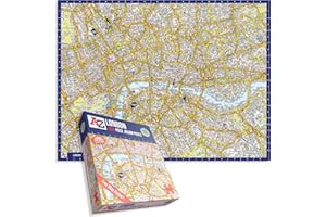 ALL JIGSAW PUZZLES Great Britain A-Z Map of London 1000 Piece Jigsaw Puzzle – Exclusive Street Map – Includes Guide Print & City Index – Nostalgic Gift Mapping Fun for Adults