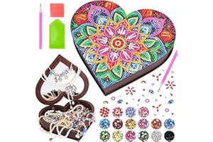 FLNLANO Prezenty dla dziewczynek w wieku 6, 7, 8, 9, 10 lat: zestaw do majsterkowania dla dzieci w wieku 5-12 lat, prezent urodzinowy, pudełko na biżuterię, do samodzielnego wykonania, zestaw do