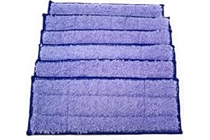 KNIWELSHOP Lot de 6 lingettes lavables en Microfibre pour Nettoyage à Sec, Humide ou Humide (au Choix) Compatible avec Aspirateur Braava Jet 240, 250, Wet