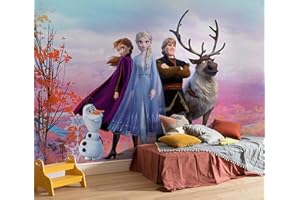 Komar 8-4103 Disney - Papel pintado fotográfico (368 x 254 cm), diseño de Anna, Elsa, Olaf, Frozen 2