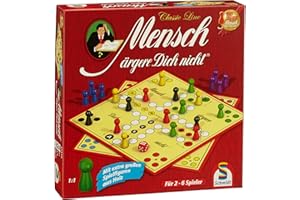 Schmidt Spiele 49330 Classic Line Mensch Angere Dich Nicht - Figuras de Juguete de Madera extragrandes, FFP, Multicolor