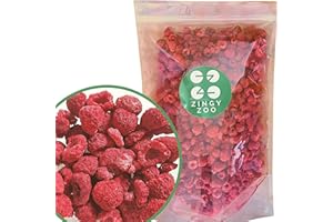 ZINGY ZOO Framboise Lyophilisée | XL 350g Naturel Framboises Séchées | Fruits Seches Lyophilisateur | Fruits Secs Fruits Frais Lyophilisés | Freeze Dried Raspberry | Gefriergetrocknete Himbeeren | ZingyZoo