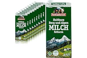 GENERISCH Berchtesgadener Land - 10er Pack H-Milch fettarm 1,5% in 1 Liter Packung - Haltbare Milch von Höfen aus der Berg- und Alpenregion (Bergbauernmilch)