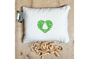 Gaidra Cuscino con fiocchi di cirmolo - jacquard in 100% cotone - qualitá artigianale dall' Alto Adige - tinta unita