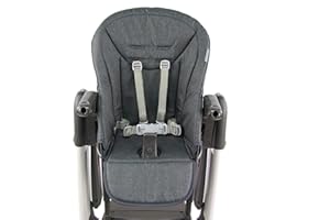 BAMBINIWELT BY RAFAEL K. BAMBINIWELT - Rivestimento di ricambio per cuscino compatibile con Peg Perego TATAMIA & NEW BORN (grigio scuro)