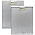Hikrxya 2 Pack Cooker Hood Filter Replacement Metal Grease Filter, Universal Mesh Hood Extractor 320x260mm 5-Layer Aluminum, Vent Filter Fit for Many Leading Brand of Cooker Hood