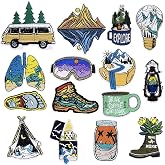 Woohome Iron-On Patches 15 Pieces Landscape Iron-On Patches Applique Embroidered Patches for T-Shirt Jeans Bags Clothing