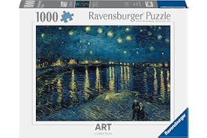 Ravensburger Van Gogh “Starry Night” 1000 Piece Jigsaw Puzzle | Premium SoftClick Quality, 70×50 cm Finished Size, Iconic Artwork for Adults & Teens, Ideal Gift & Home Décor | 12000064-8