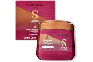 Sanctuary Spa Ruby Oud Melting Pearl Body Butter with Shea Butter & Argan Oil, No Mineral Oil, Cruelty Free & Vegan Body Moisturiser for Women, 300g