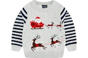 Fandecie Enfants garçons tricoté Rennes de Noël Noël Nouveauté Pull 2 à 6 Ans