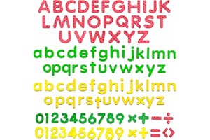 SPRITEGRU 123 Lettres Anglais et Chiffres en Mousse magnétique, Aimant Alphabet Anglais Jouet éducatif pour Les Enfants d’âge préscolaire