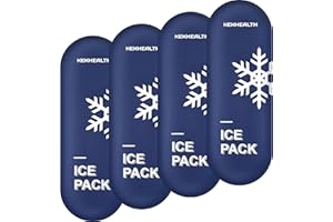 KEKHEALTH Impacchi di Ghiaccio Gel per Borsa Termica Insulina Ghiaccioli per Borsa Frigo Riutilizzabile per Diabetici Porta Medicine da Viaggio(4-Pezzi)