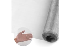 TIKPLUS Fine Wire Mesh Roll 30x120cm, 304 Stainless Steel Rodent Mesh, Metal Window Filter Screen Mesh for Proofing Mice Hornets Mouse Insect, Woven Steel Cover for Kitchen, Home,Garden,Air Vent Windows