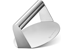 LINFELDT® Burger Smasher 100% Edelstahl - ⌀14 cm Antihaftfläche Guter Druckpunkt Gutes Smashen - Smash Burgerpresse - Rostfre