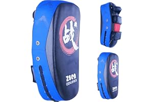YOUSHANG Paos Muay Thai | Soltero | Escudos para Patadas | Boxeo Kick Shield | Paos De Boxeo | Muay Thai Taekwondo Sanda Fight Training | MMA UFC | Azul 36X19X9cm（Soltero）