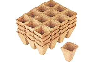 ‎CONNEX Meister Anzuchttöpfe 4 x 4 cm - Praktisches Set mit 48 Stück - 100% torffrei aus PEFC-zertifizierter Zellulose - Biologisch abbaubar / Pflanztopf / Saattopf / Pflanzenanzucht / FLOR79115