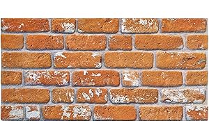 IZODEKOR Revestimiento de pared 3D de poliestireno, aspecto de piedra, para salpicadero de cocina, baño, balcón, dormitorio, salón y terraza, terracota (Vintage Traum)