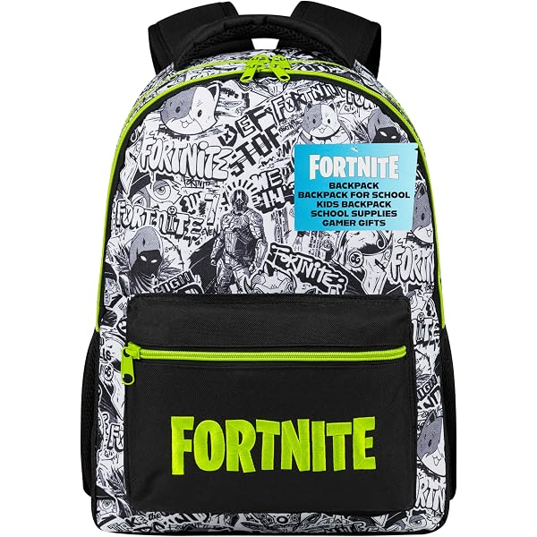 Sac à Dos Fortnite Garçon 45x29x14 Cm | Cartable Scolaire Primaire | 2 Compartiments + Poche Avant | Léger Et Réglable