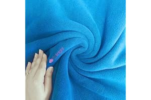 Anti-Pill Polar Fleece Fabric | Soft, Thick & Cuddly Washable Material | 150 cm Wide | Sold by The Metre | 50+ Colours (by Tia Knight) (Turquoise, Metre)